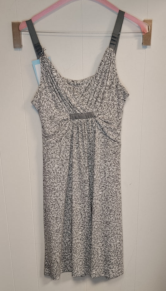 Vestito Donna Fantasia Bianco Grigio Spalline Regolabili Taglia S