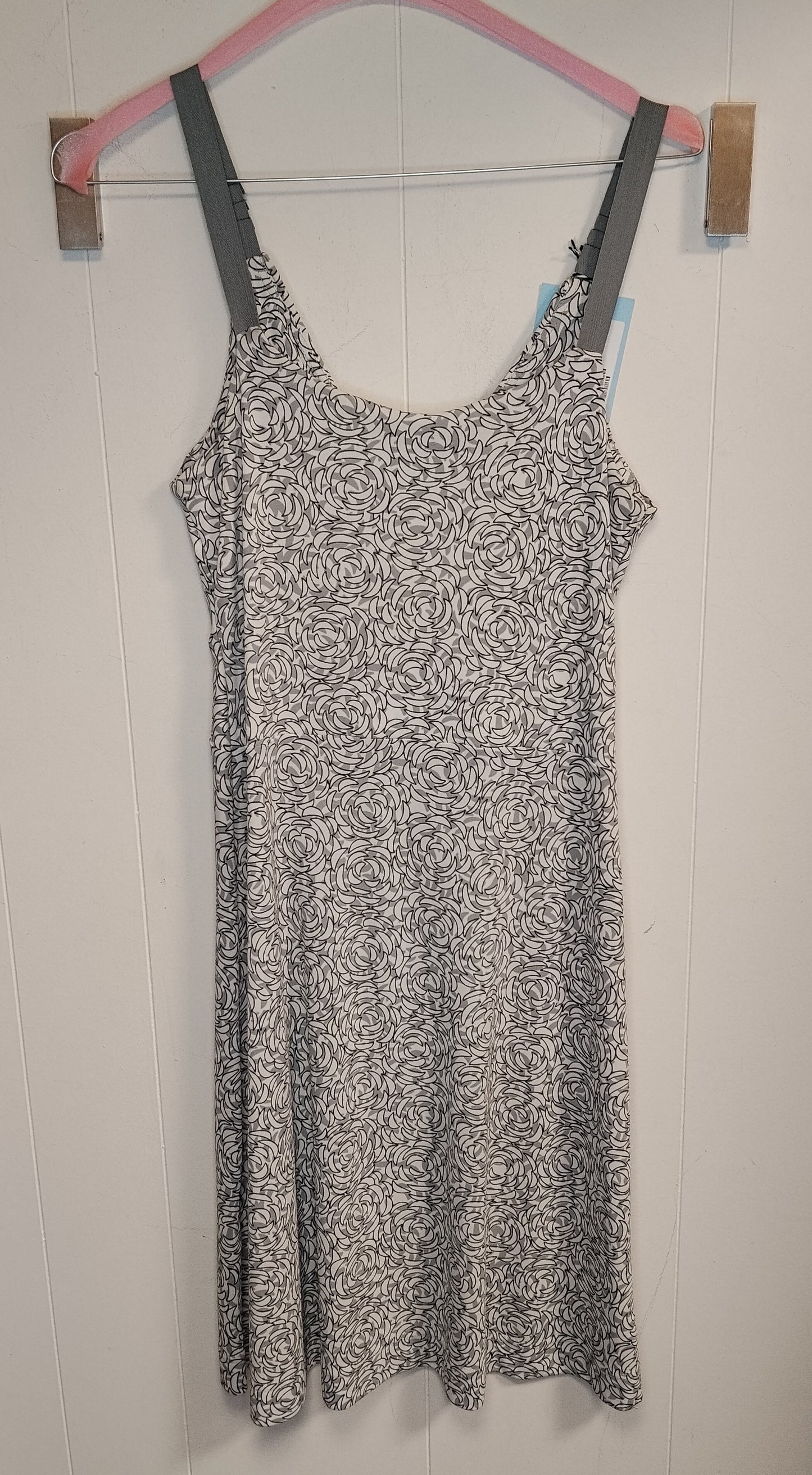 Vestito Donna Fantasia Bianco Grigio Spalline Regolabili Taglia S
