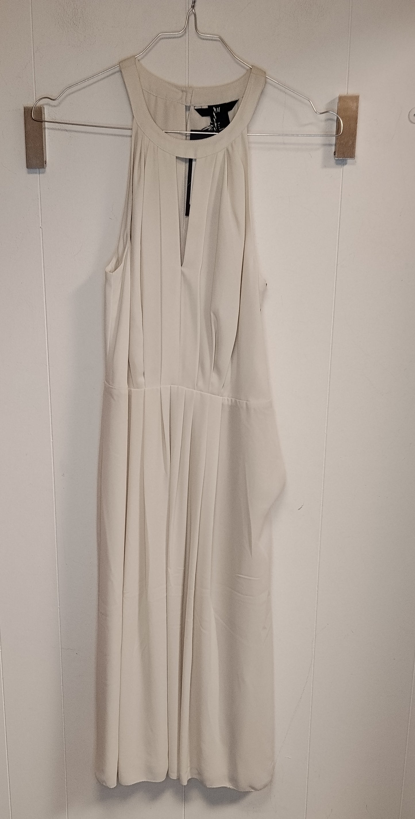 Vestito Lungo Elegante H&M Beige Crema Taglia 38 Donna