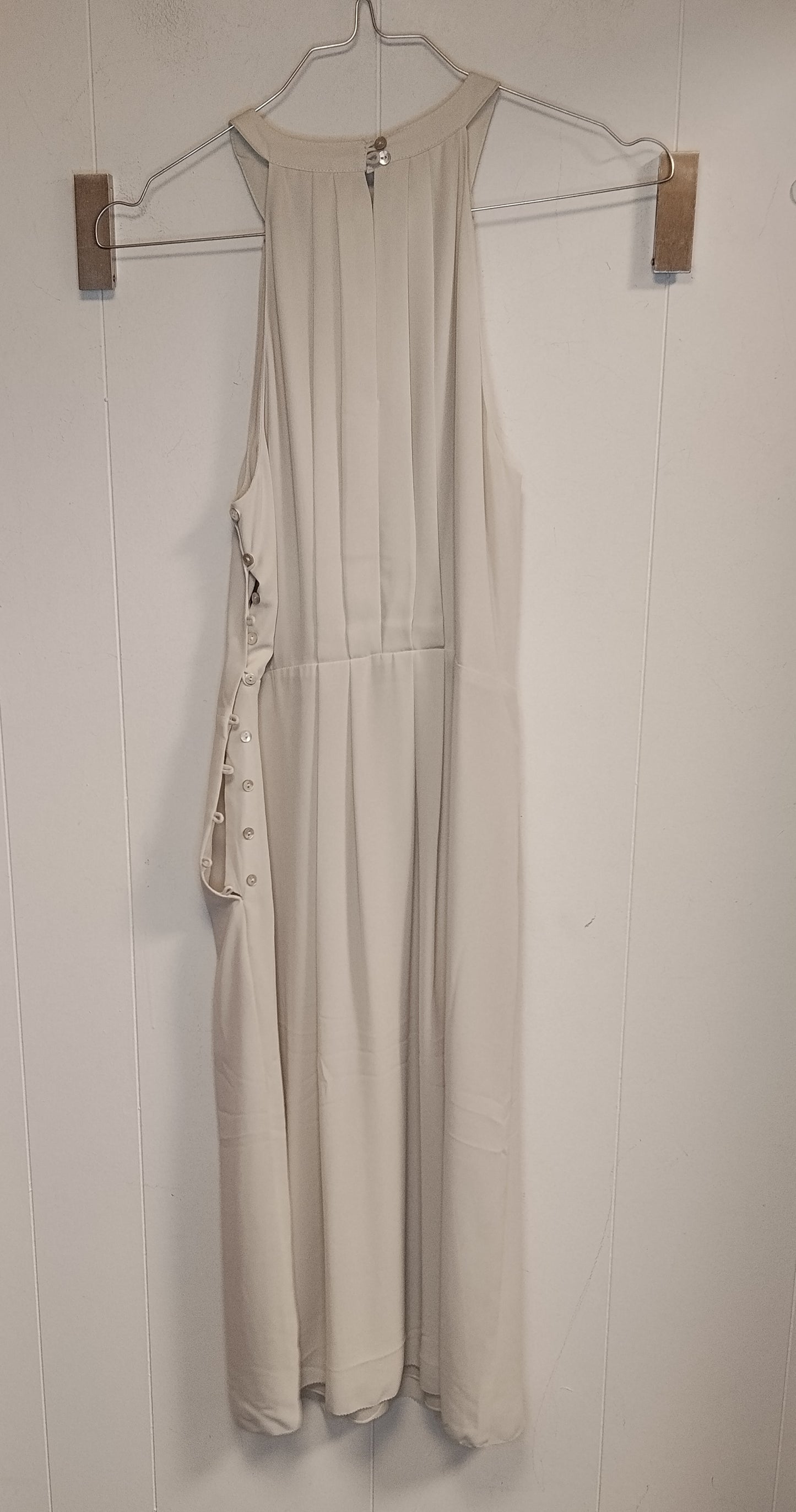 Vestito Lungo Elegante H&M Beige Crema Taglia 38 Donna