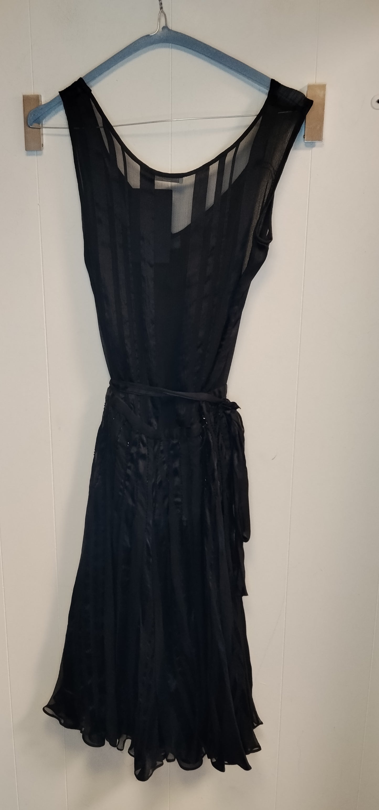 Abito in Seta Massimo Dutti Nero Elegante Taglia 40 Donna
