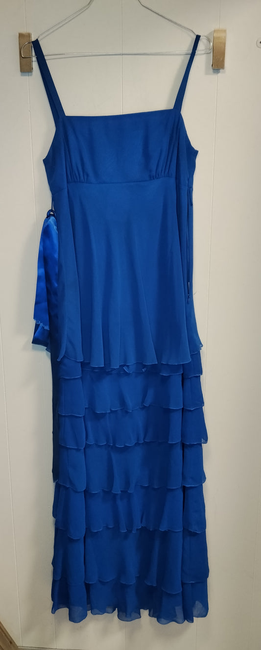 Abito Lungo Elegante Blu Elettrico L’Altamoda Taglia 42 Donna