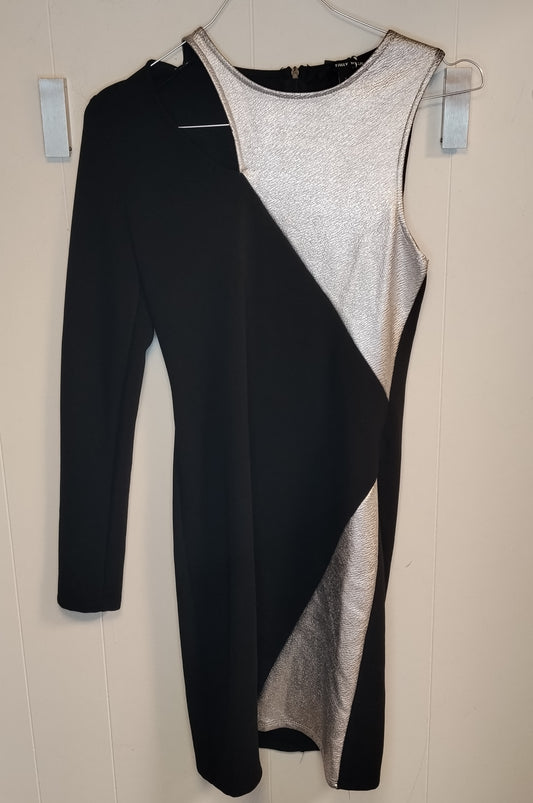 Vestito Donna Tally Weijl Nero e Argento Monospalla Taglia S