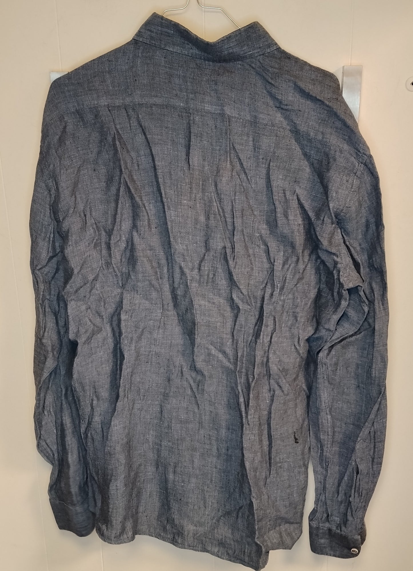 Camicia Donna Nara Camicie Blu Effetto Lino Taglia XL