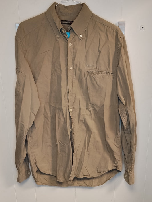 Camicia Uomo Napapijri Beige Manica Lunga Taglia S