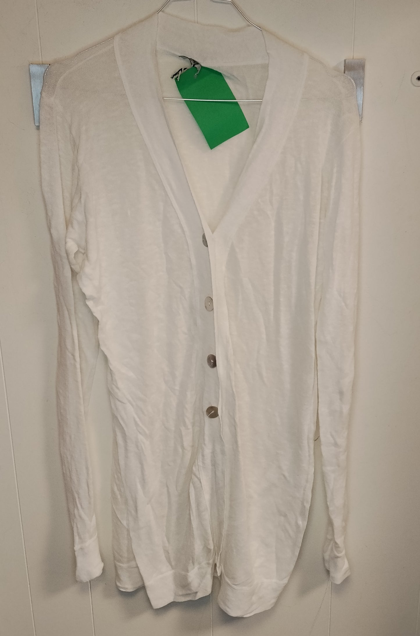 Cardigan Donna Oltre Bianco Leggero con Bottoni Taglia M