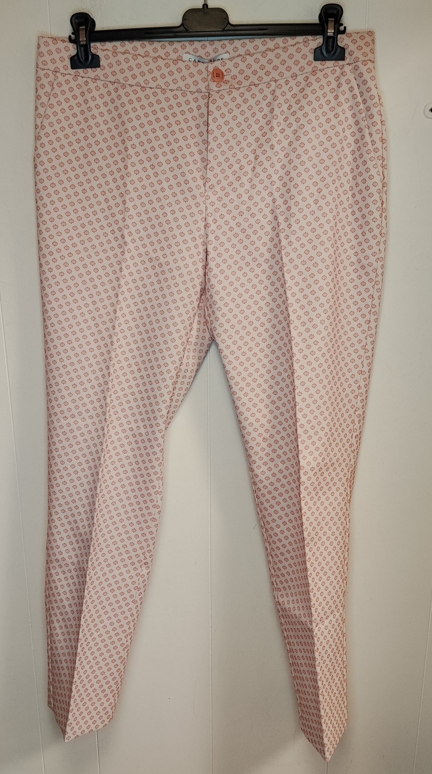 Pantaloni Donna Caractère Rosa Fantasia Geometrica Taglia 46