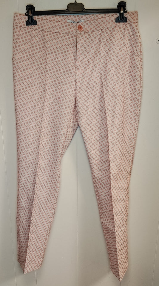Pantaloni Donna Caractère Rosa Fantasia Geometrica Taglia 46
