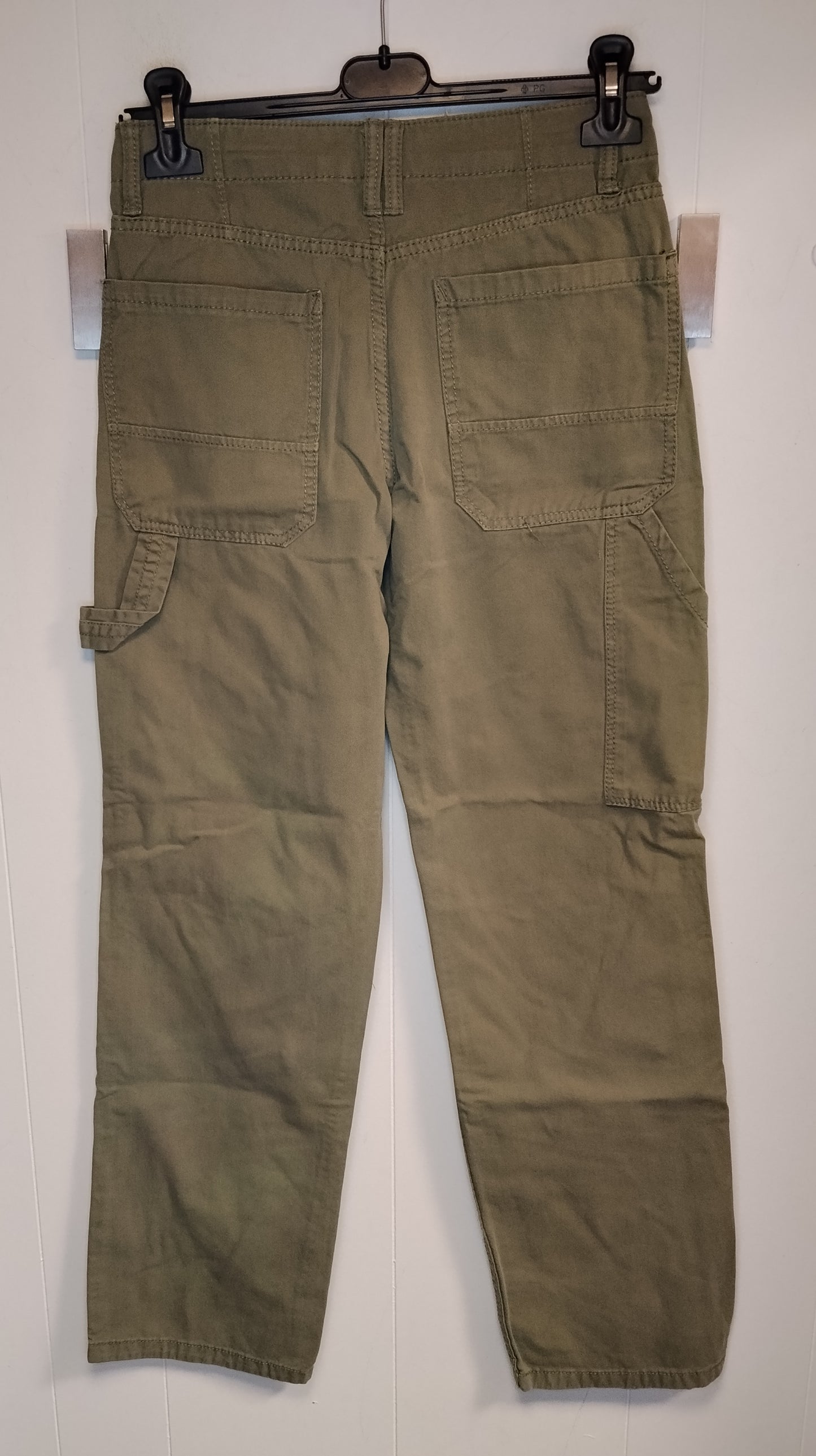 Pantaloni Donna Bershka Cargo Verde Militare Taglia 38