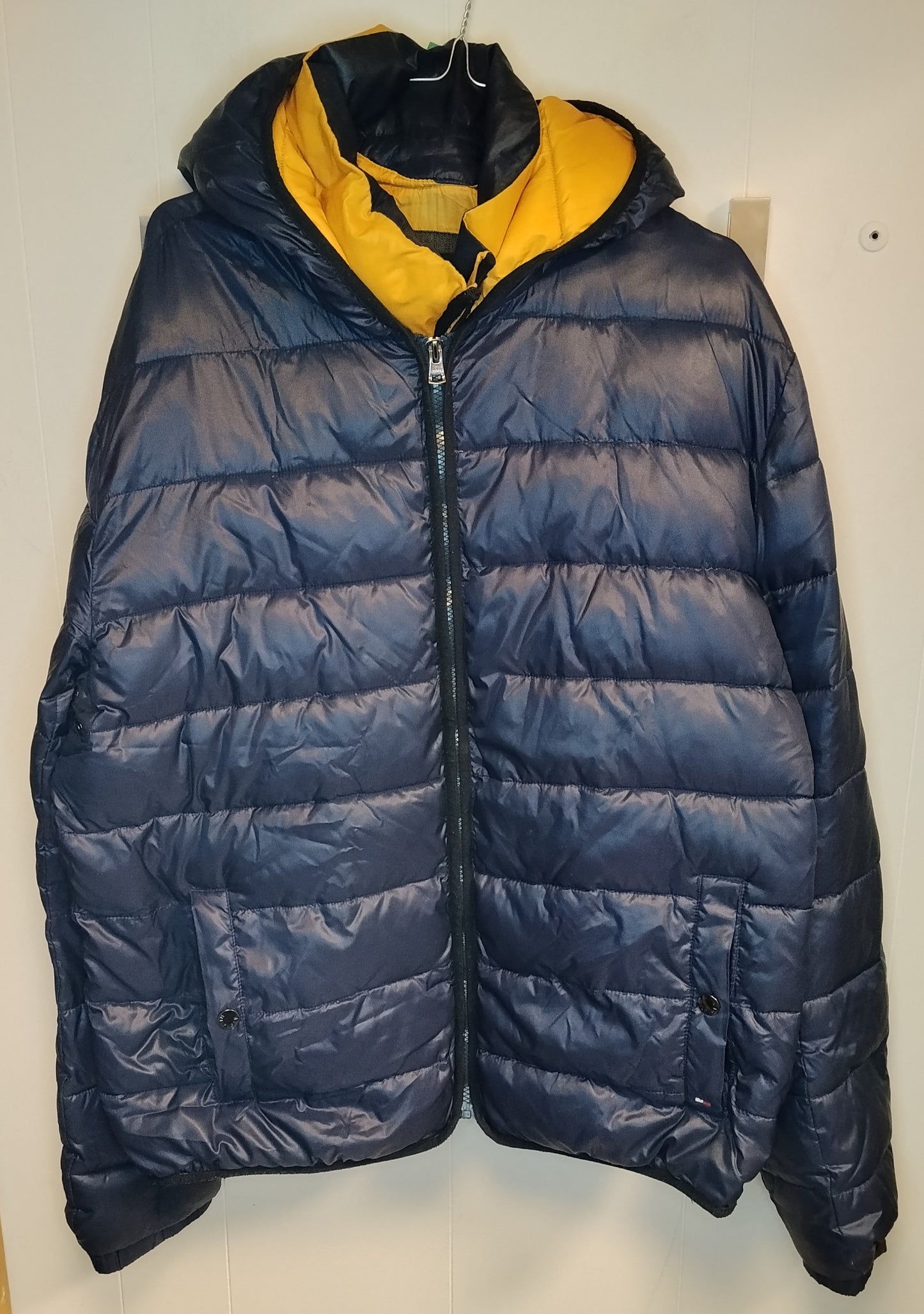 Piumino Uomo Tommy Hilfiger Blu con Cappuccio Taglia XXL