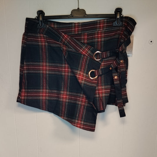 Gonna Scozzese Donna Order Plus Asimmetrica con Cinture Taglia XL Nuova