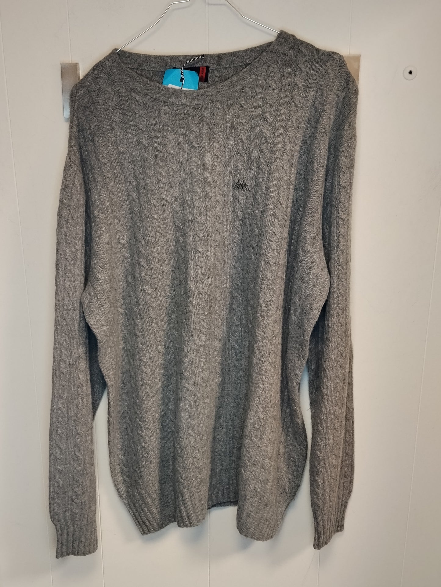 Maglione Kappa Uomo Grigio Trecce Taglia XXL