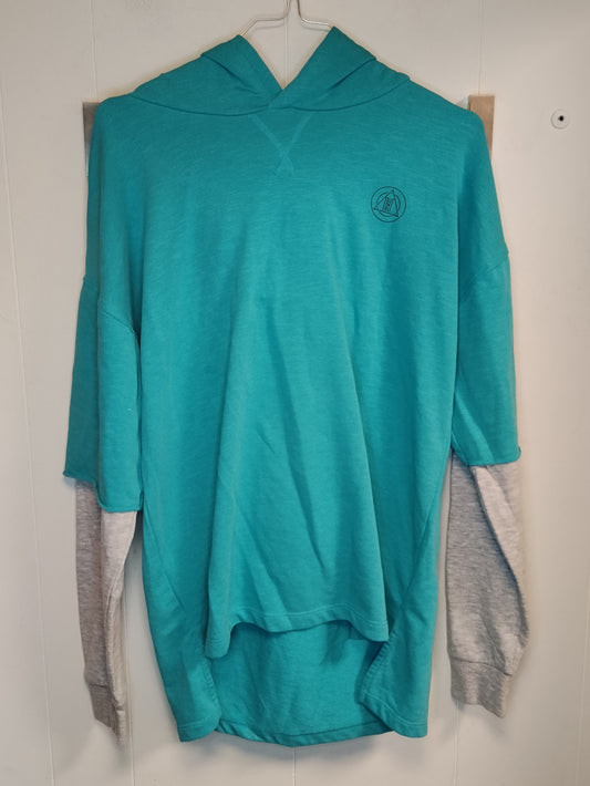 Felpa Next 82 Turchese con Cappuccio Ragazzo 14-15 Anni Taglia S