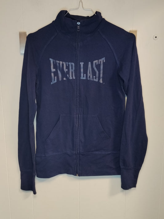 Felpa Everlast Blu con Zip Donna Uomo Taglia S Sportiva Casual