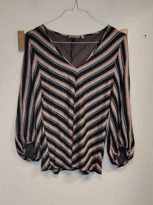 Blusa Donna Marella Righe Lurex Multicolor Taglia 42 Elegante