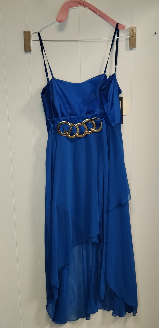 Abito Elegante Rinascimento Blu Elettrico 2 Pezzi con Bolero Taglia M Nuovo