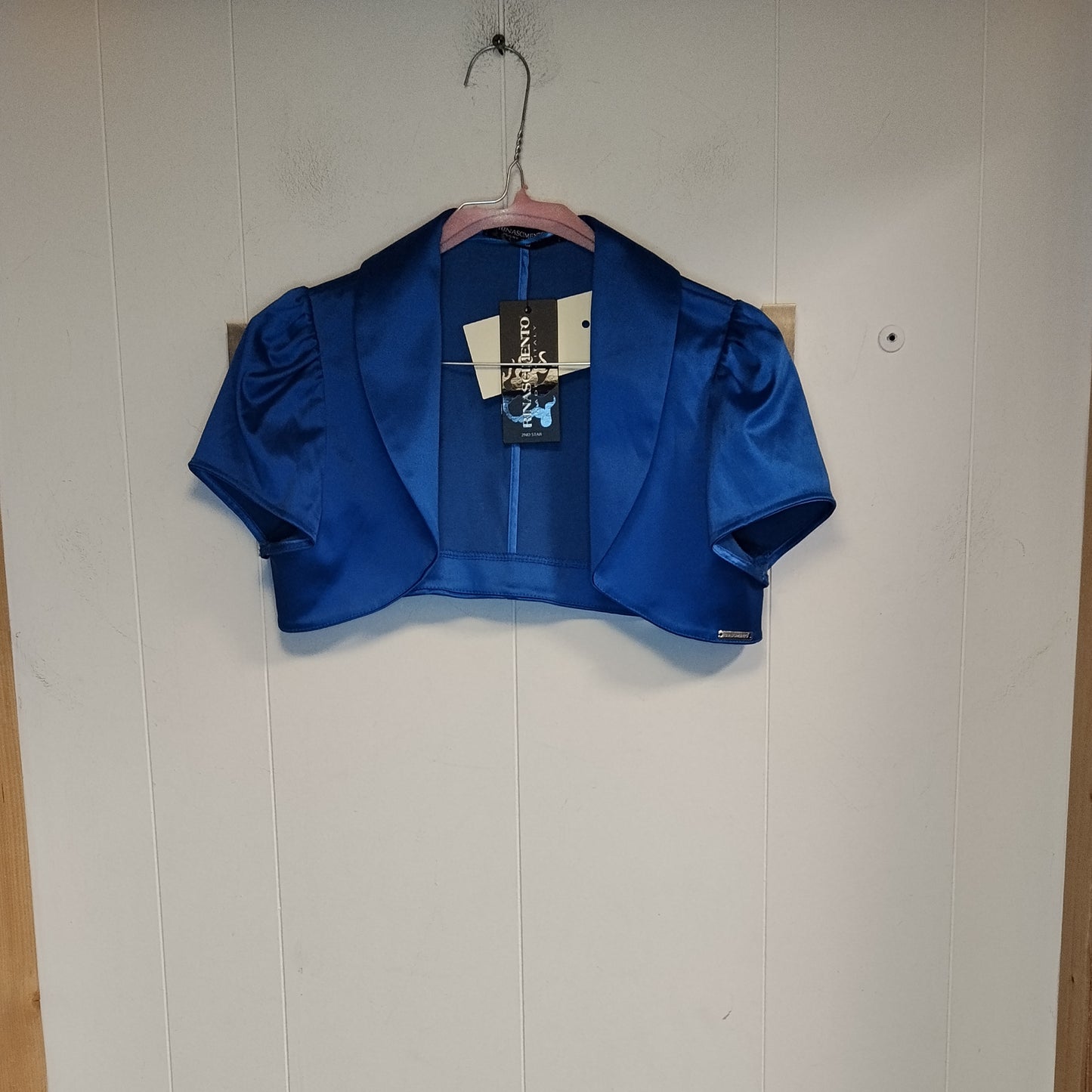 Abito Elegante Rinascimento Blu Elettrico 2 Pezzi con Bolero Taglia M Nuovo