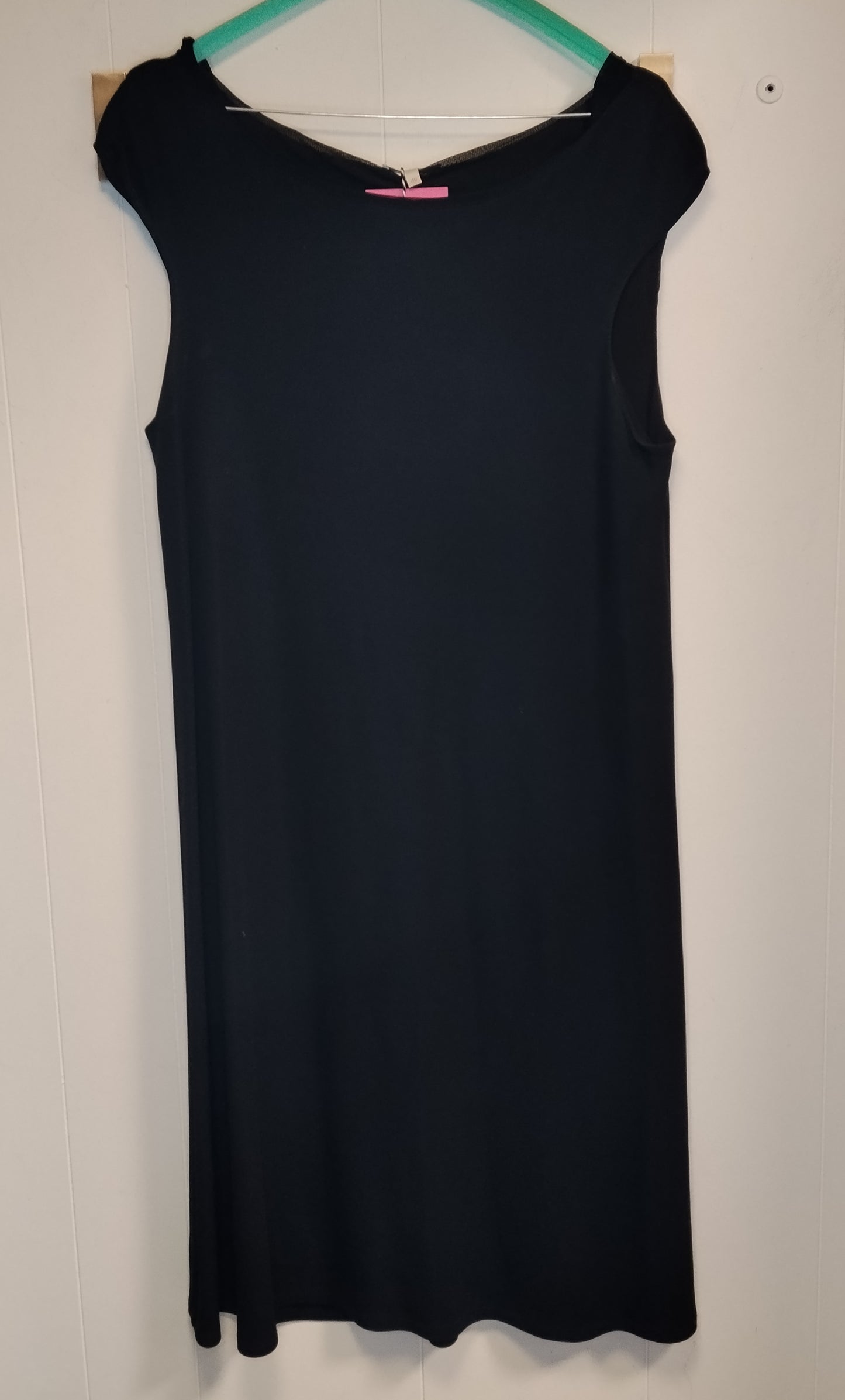 Vestito Donna Max Mara Nero Minimal Elegante Taglia 46 Midi
