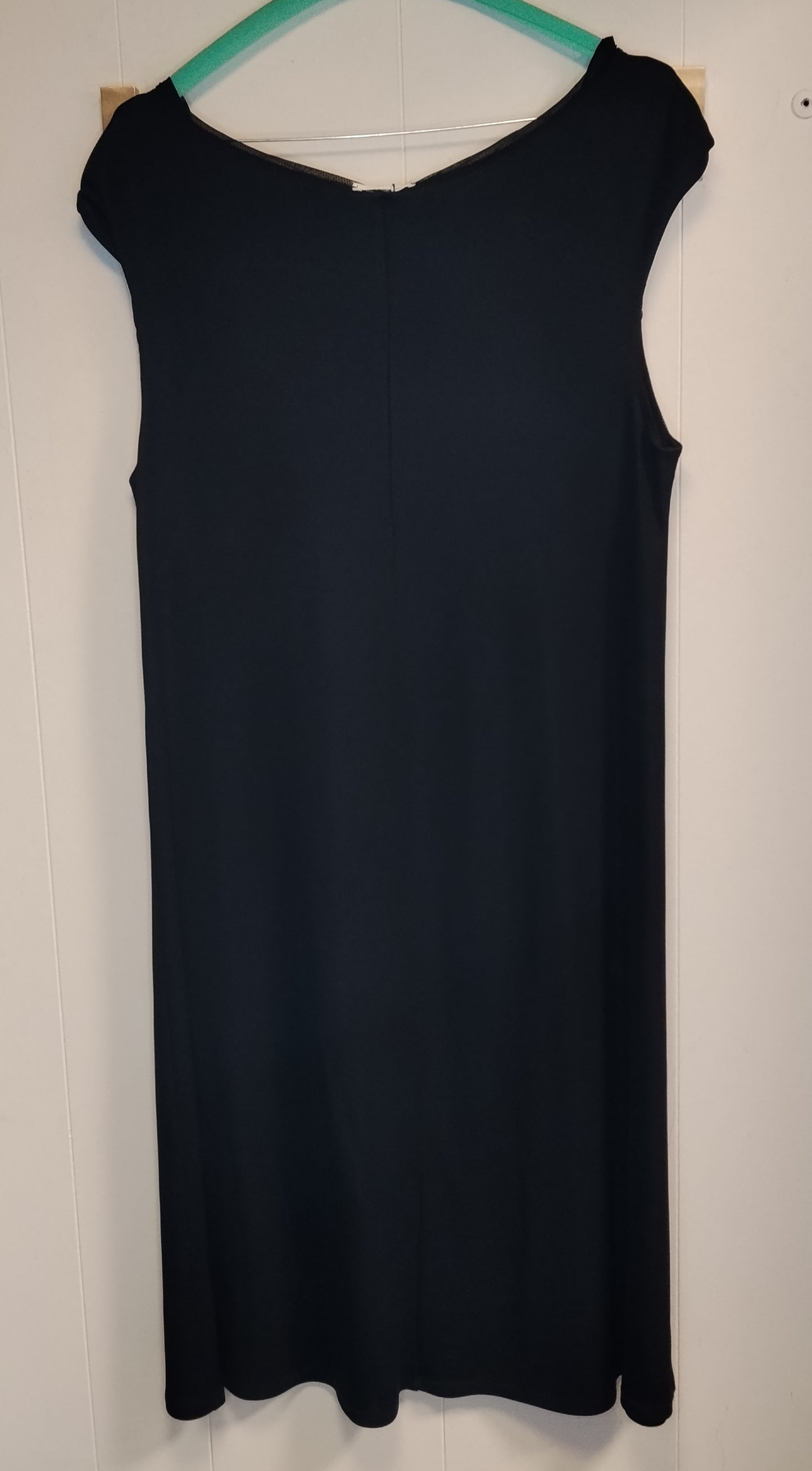 Vestito Donna Max Mara Nero Minimal Elegante Taglia 46 Midi