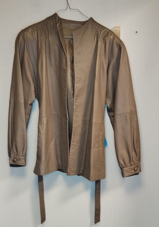 Giacca Donna Mamiur Ecopelle Bronzo Oro Taglia L Elegante Vintage