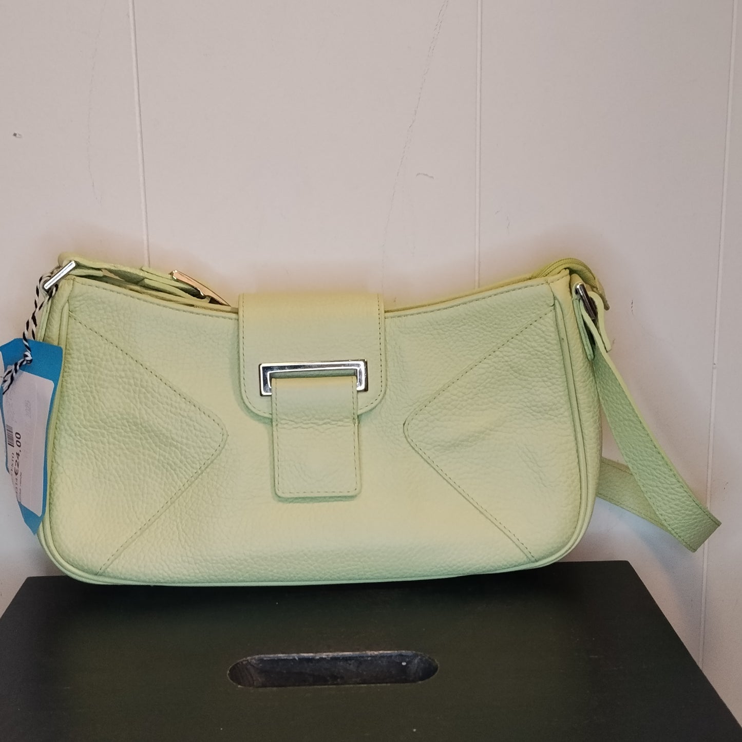 Borsa Donna Verde Lime a Spalla Effetto Pelle 32x17 cm Casual Chic