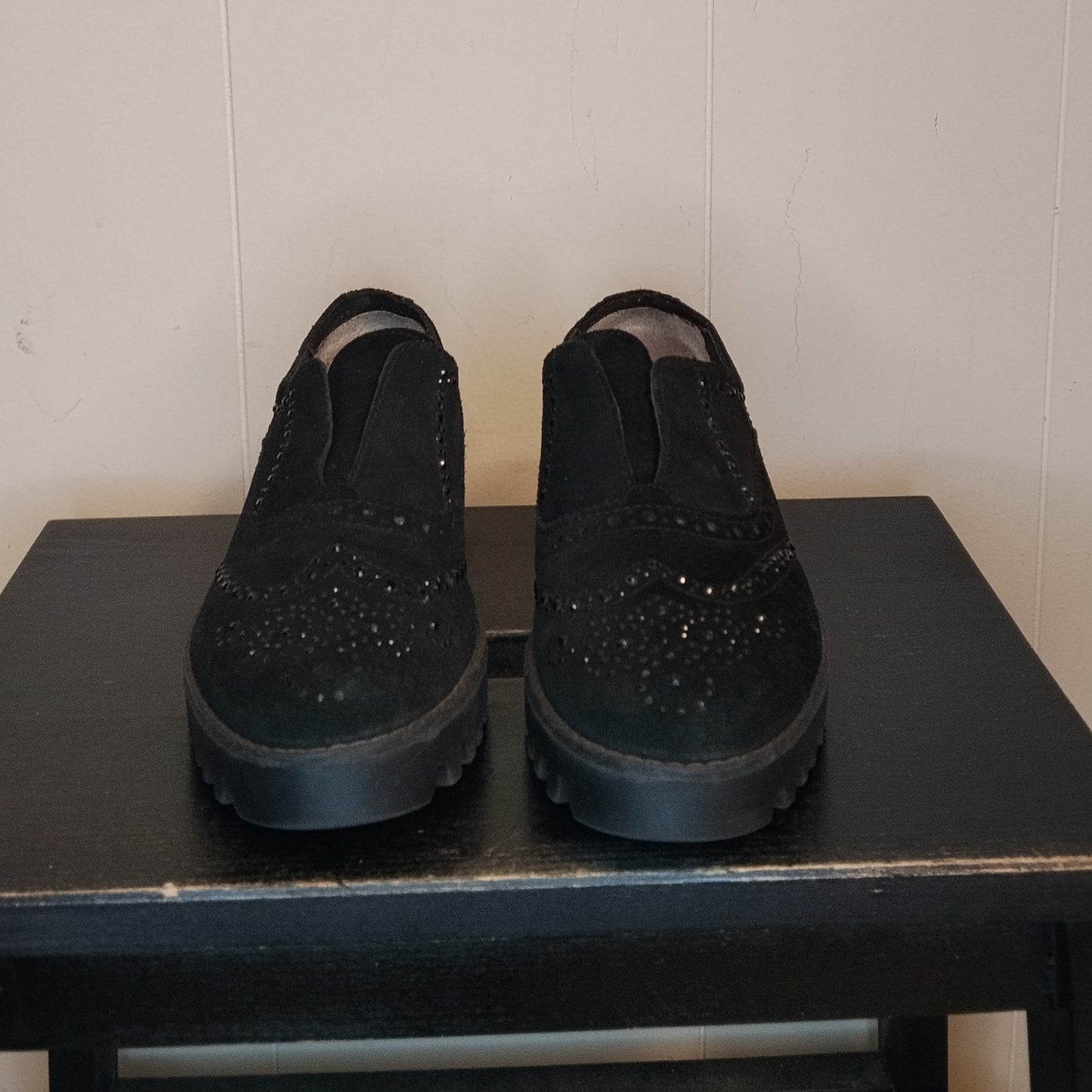 Scarpe Donna IGI&CO Nere Stringate Platform Brogue Scamosciate Tg 36