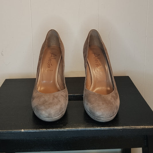 Décolleté Donna Alesya Beige Scamosciate con Plateau Tg 36