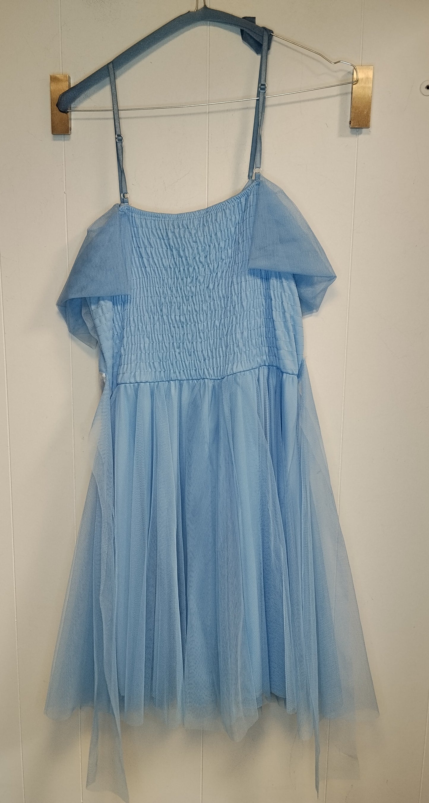 Vestito Donna Azzurro in Tulle Elegante Taglia S