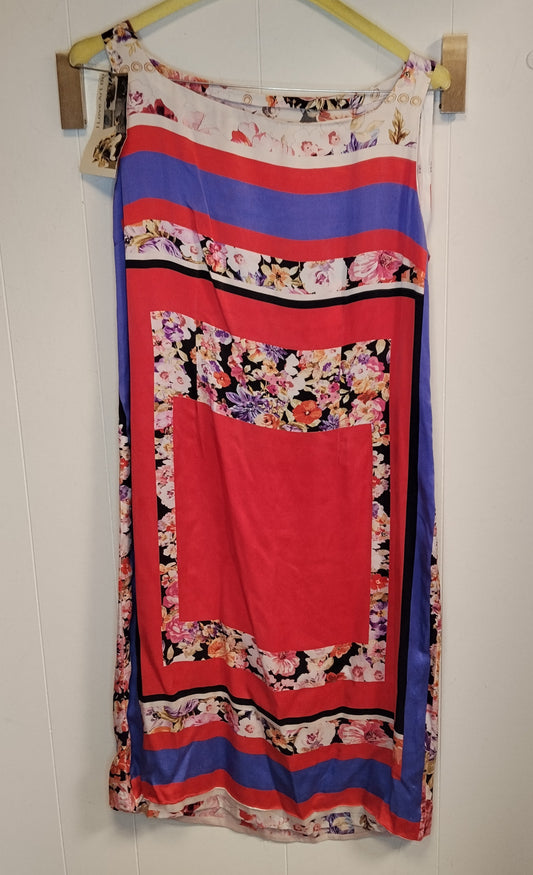 Abito Donna in Seta Fantasia Floreale Multicolor Taglia S