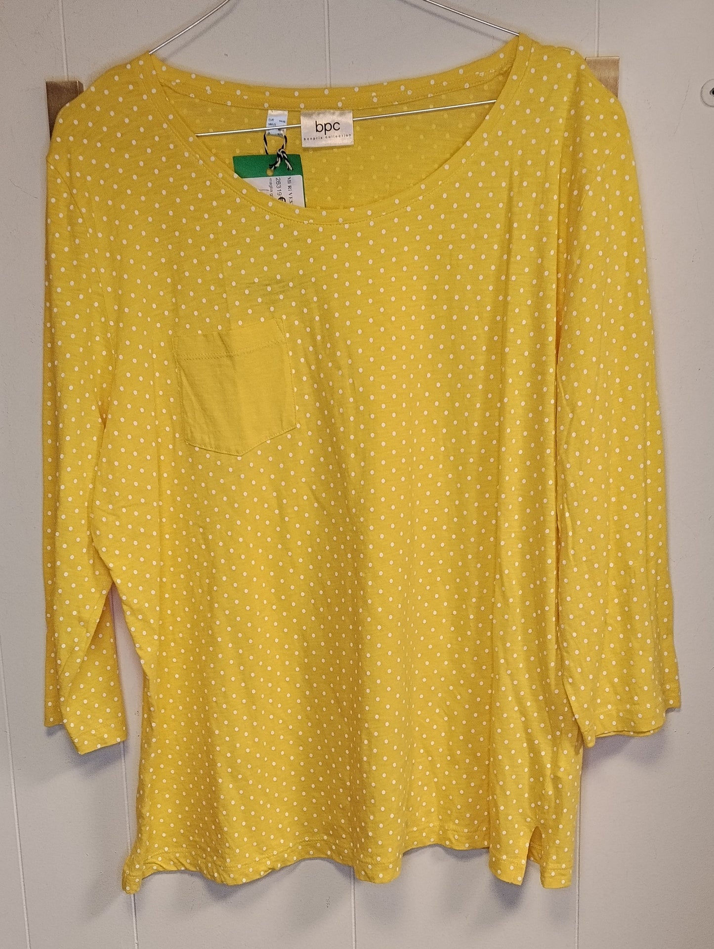 Maglia Donna BPC Gialla a Pois Bianchi Taglia L