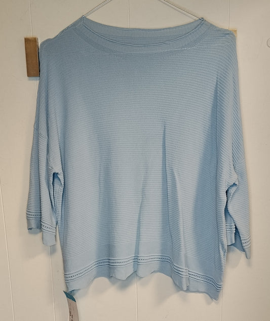 Maglia Donna Azzurra Oversize Manica 3/4 Taglia M