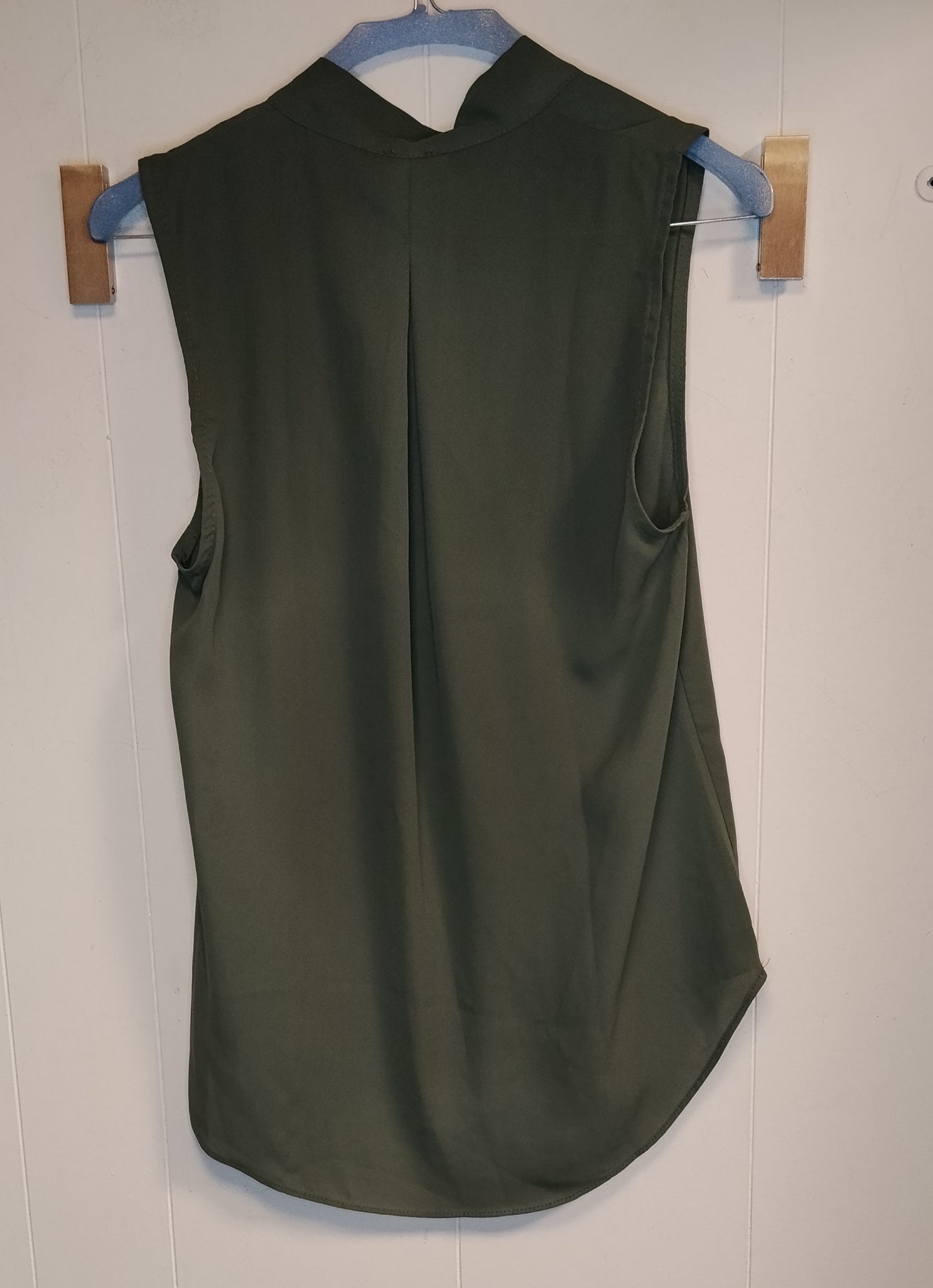 Blusa Donna Rinascimento Verde Militare Smanicata Taglia XS