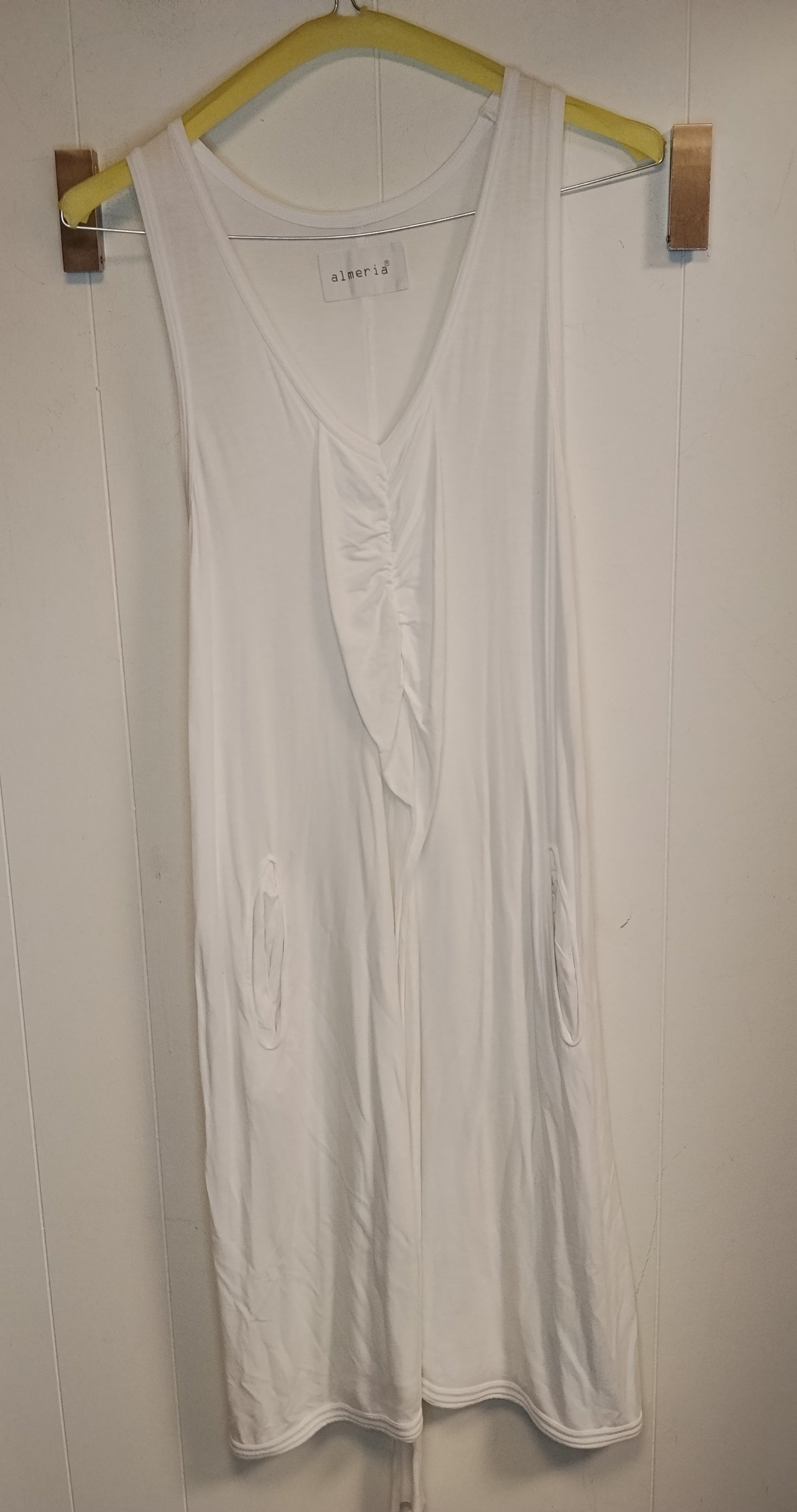 Vestito Donna Almeria Bianco Smanicato Taglia S
