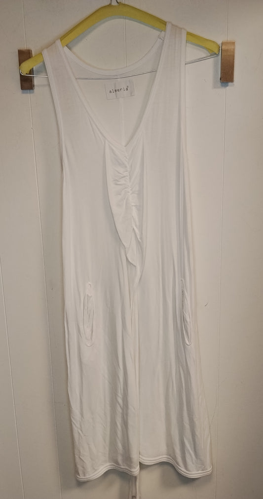 Vestito Donna Almeria Bianco Smanicato Taglia S