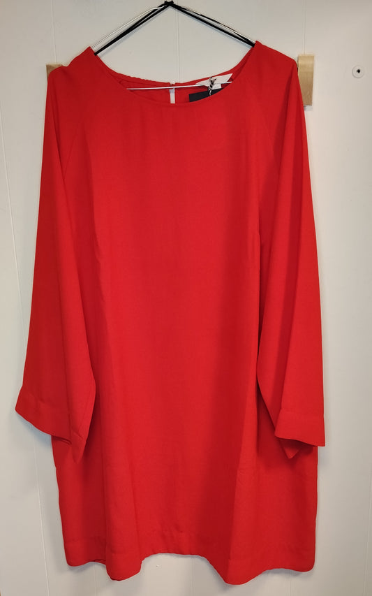 Vestito Donna Rosso H&M Manica Lunga Oversize Taglia XL