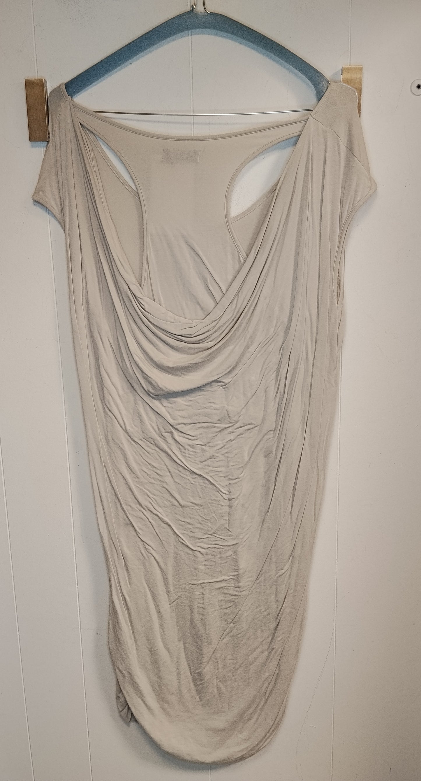 Vestito Donna Guess Beige Drappeggiato Stretch Taglia M