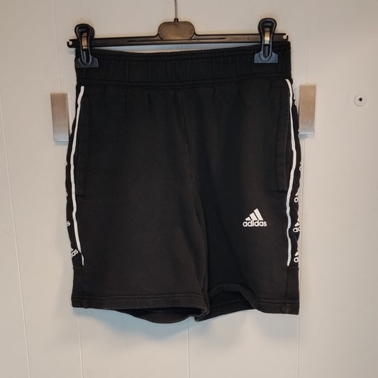 Bermuda Uomo Adidas Nero Sportivo con Logo e Bande Laterali Taglia S