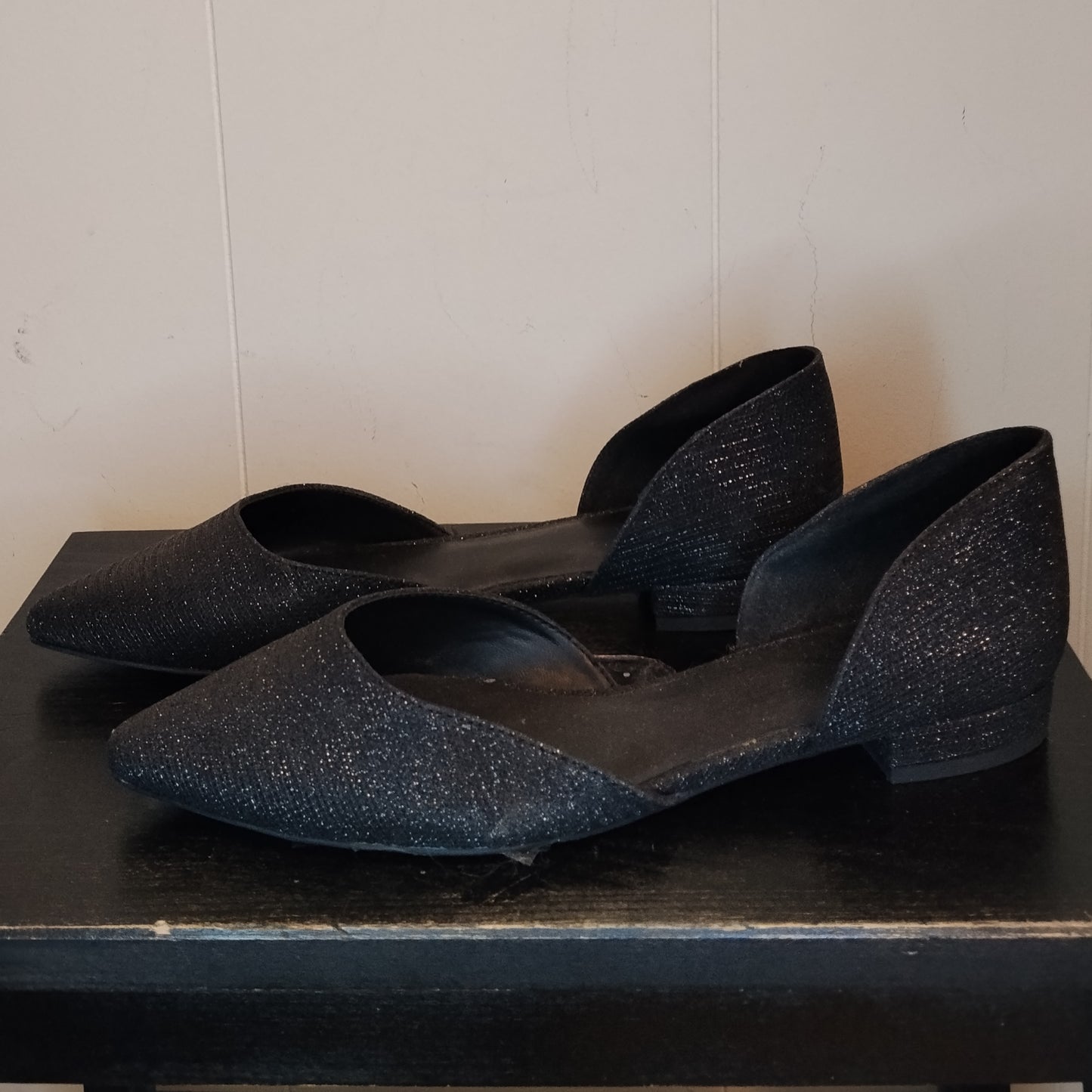 Ballerine Donna Graceland Nere Glitter Punta Affusolata Taglia 39