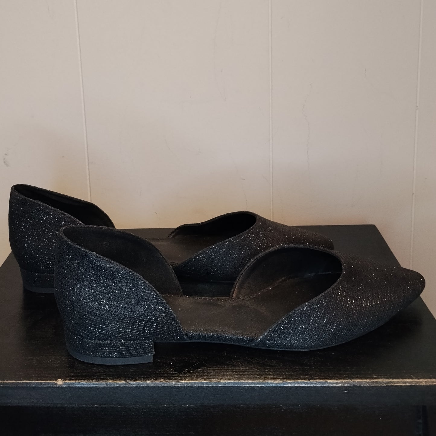 Ballerine Donna Graceland Nere Glitter Punta Affusolata Taglia 39