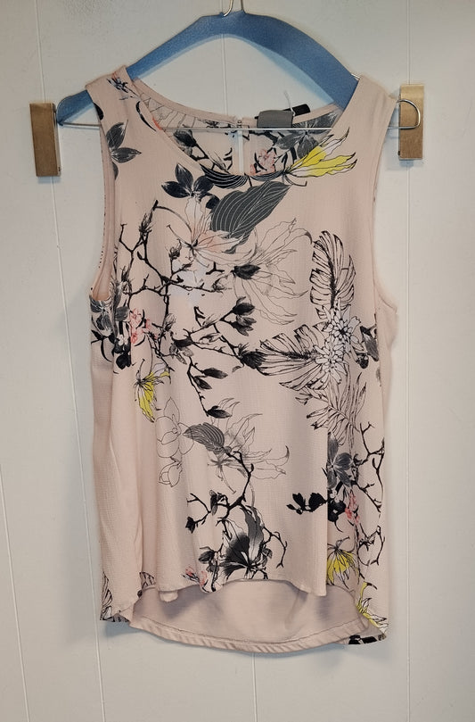 Top Donna Vero Moda Floreale Rosa Cipria Taglia S