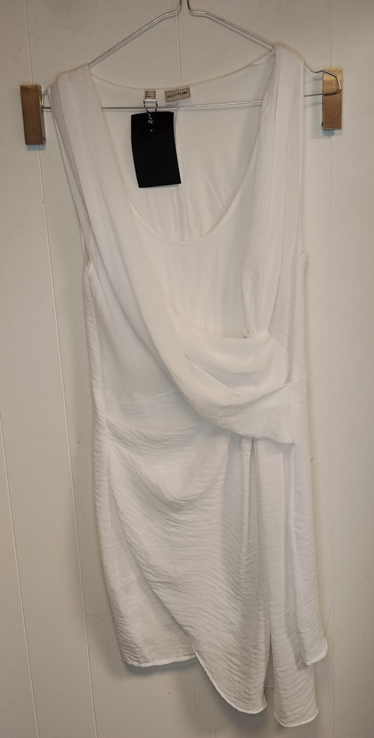Vestito Donna Bianco Body Flirt Taglia 44 Morbido Asimmetrico