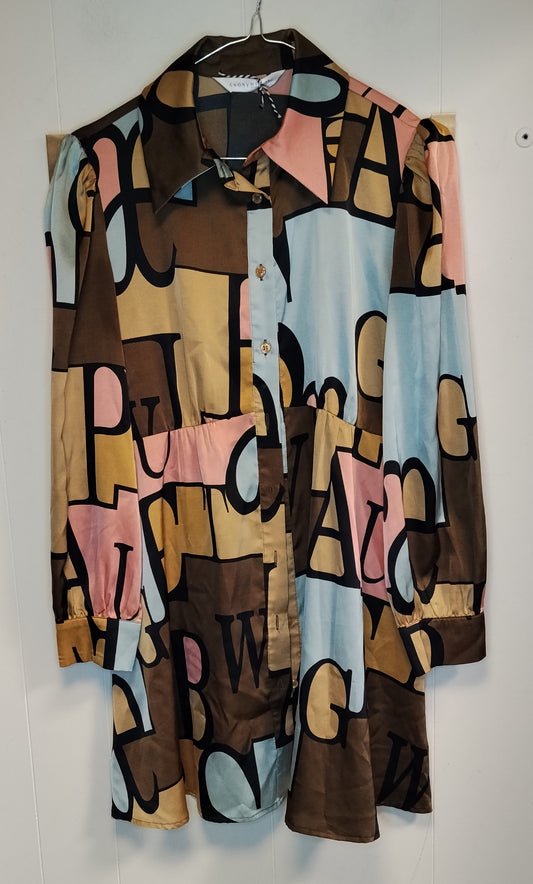 Abito Chemisier Fantasia Donna Ynony Me Taglia S Multicolor