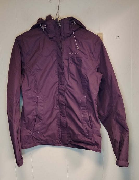 Giacca Donna Quechua Viola Impermeabile con Cappuccio Taglia XS