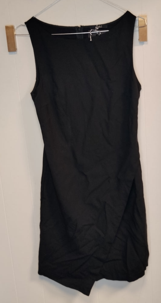 Vestito Donna Nero Carla G Taglia S Elegante Asimmetrico