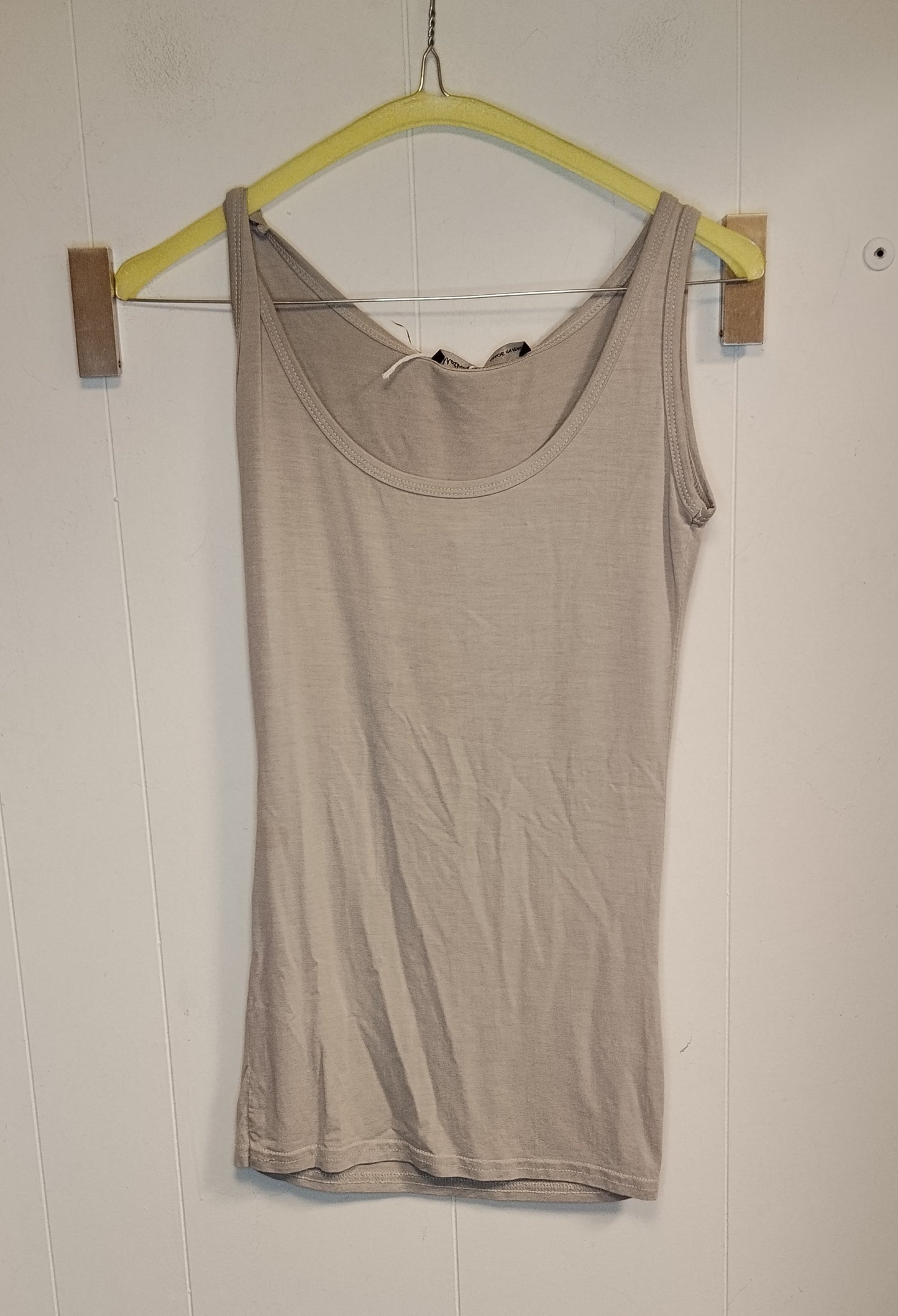 Canotta Donna Mathilda Beige Basic Elasticizzata Taglia S