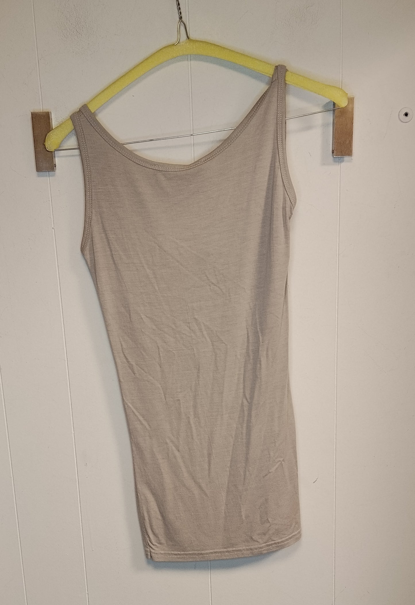 Canotta Donna Mathilda Beige Basic Elasticizzata Taglia S