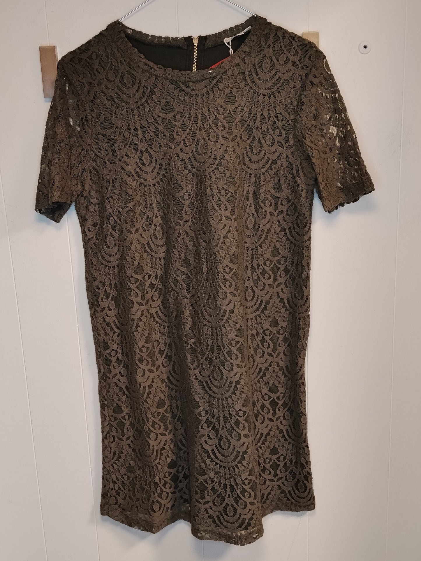 Vestito Donna OVS in Pizzo Marrone Taglia 42 Elegante