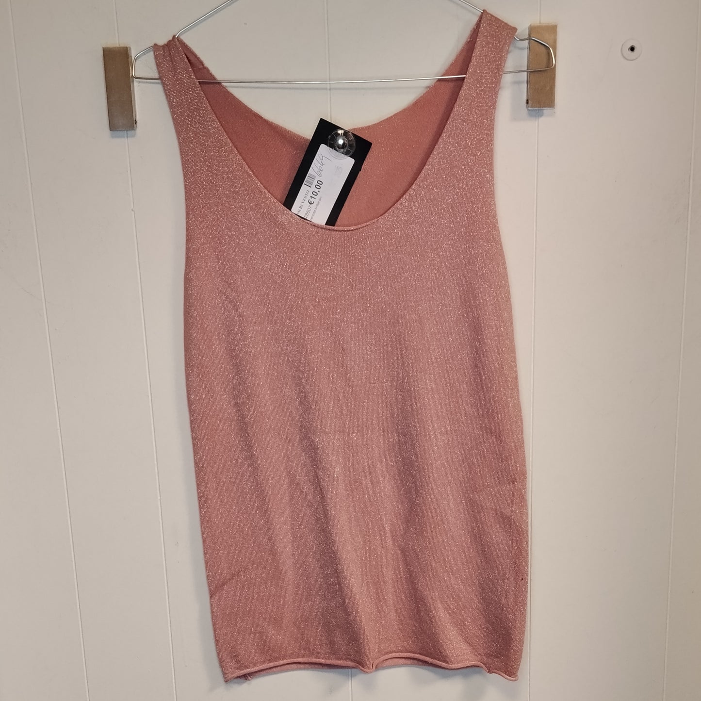 Canotta Donna Lurex Rosa Keus Taglia L XL Elegante