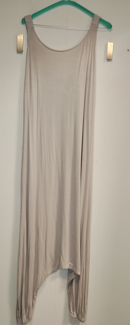 Tuta Over Size Beige Donna Stile Harem Taglia L