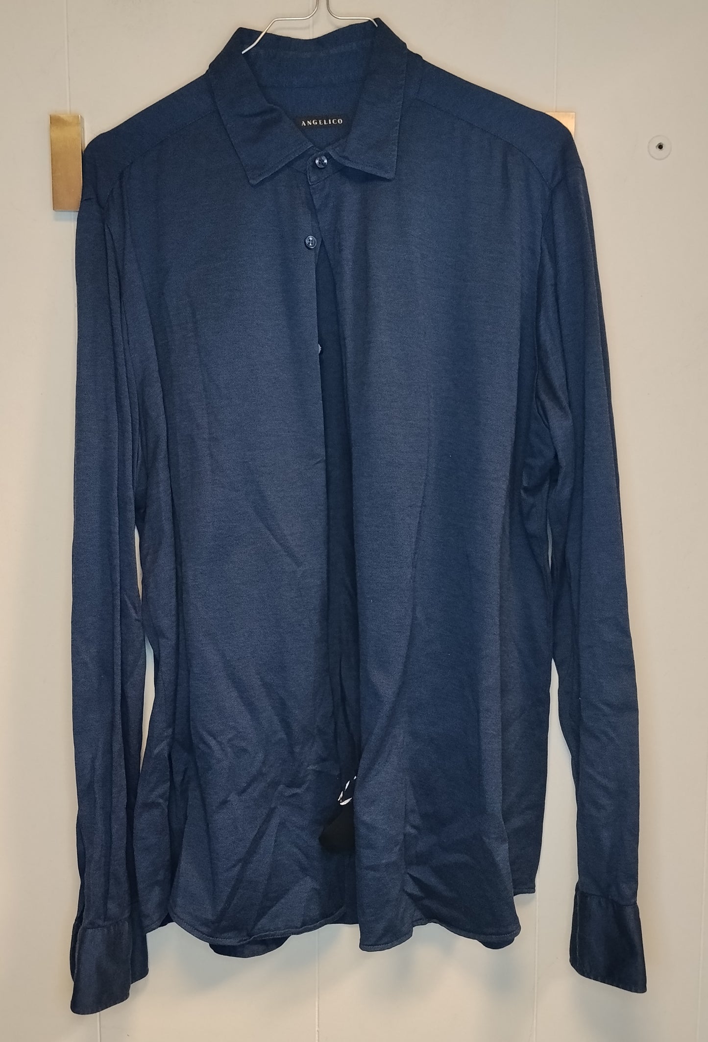 Camicia Uomo Angelico Blu Navy Elegante Taglia XL
